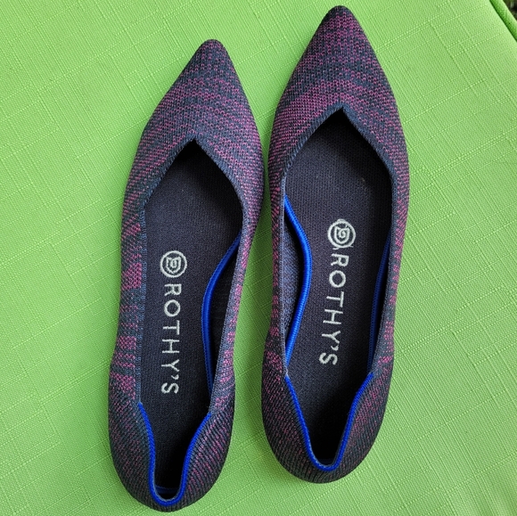 Rothy's Heather Magenta & Blue Halo 6.5 - Picture 3 of 11